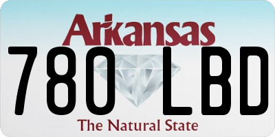 AR license plate 780LBD