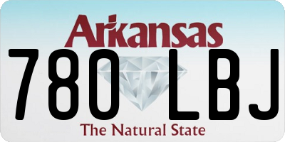 AR license plate 780LBJ