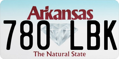 AR license plate 780LBK