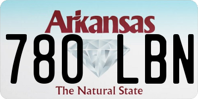 AR license plate 780LBN