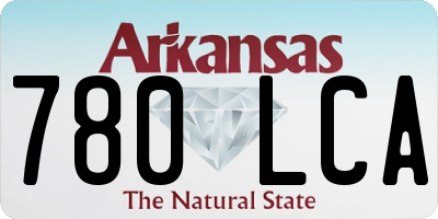 AR license plate 780LCA