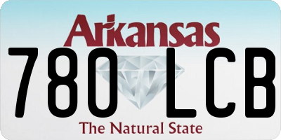 AR license plate 780LCB