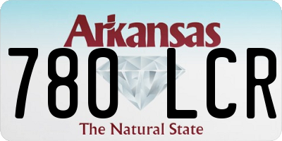 AR license plate 780LCR