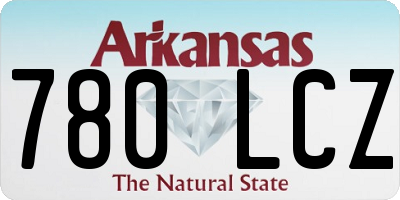 AR license plate 780LCZ