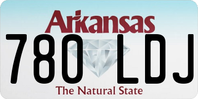 AR license plate 780LDJ