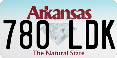 AR license plate 780LDK