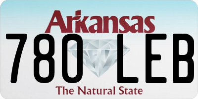 AR license plate 780LEB