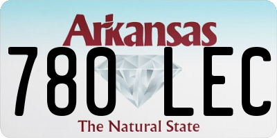 AR license plate 780LEC