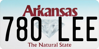 AR license plate 780LEE