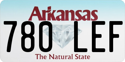 AR license plate 780LEF
