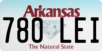 AR license plate 780LEI