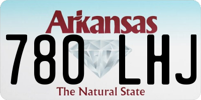 AR license plate 780LHJ