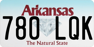 AR license plate 780LQK