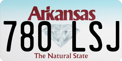 AR license plate 780LSJ