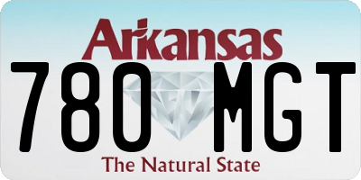 AR license plate 780MGT