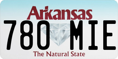 AR license plate 780MIE