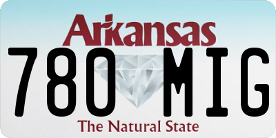 AR license plate 780MIG
