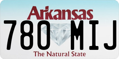 AR license plate 780MIJ