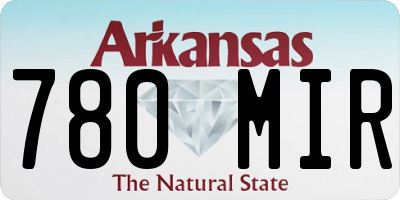 AR license plate 780MIR