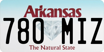 AR license plate 780MIZ