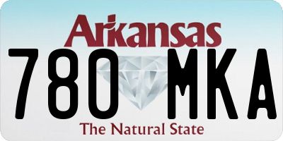 AR license plate 780MKA