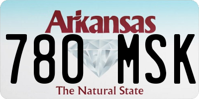 AR license plate 780MSK