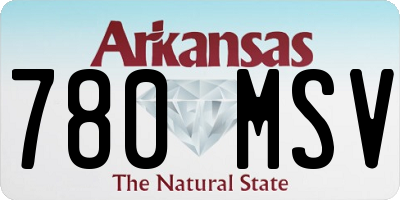 AR license plate 780MSV