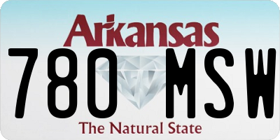 AR license plate 780MSW