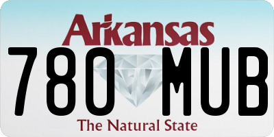 AR license plate 780MUB
