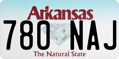 AR license plate 780NAJ