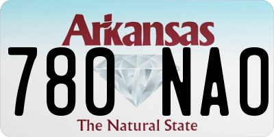 AR license plate 780NAO