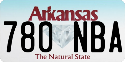 AR license plate 780NBA