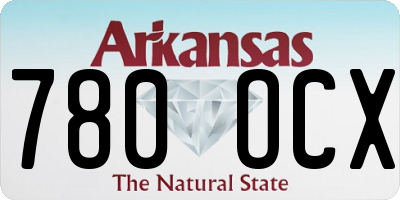 AR license plate 780OCX