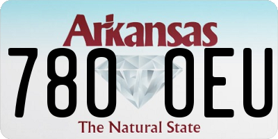 AR license plate 780OEU