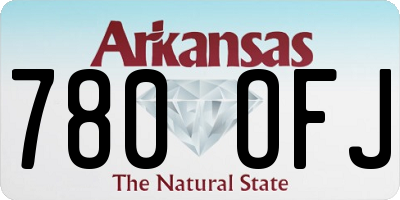 AR license plate 780OFJ