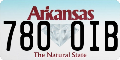 AR license plate 780OIB