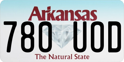 AR license plate 780UOD