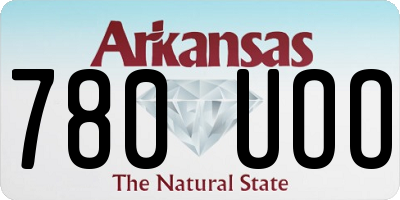 AR license plate 780UOO