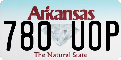 AR license plate 780UOP