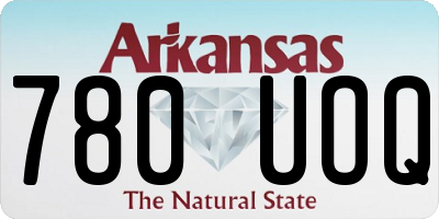 AR license plate 780UOQ