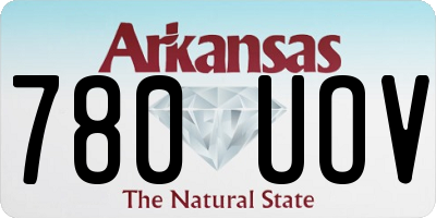 AR license plate 780UOV