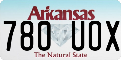 AR license plate 780UOX