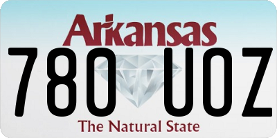 AR license plate 780UOZ
