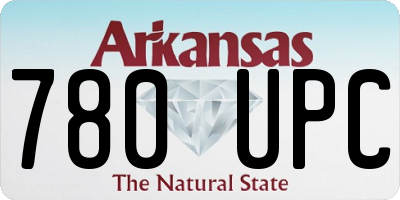 AR license plate 780UPC