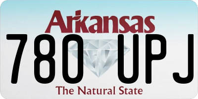 AR license plate 780UPJ