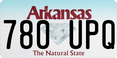 AR license plate 780UPQ