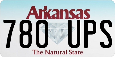 AR license plate 780UPS