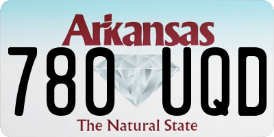 AR license plate 780UQD