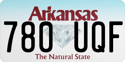 AR license plate 780UQF