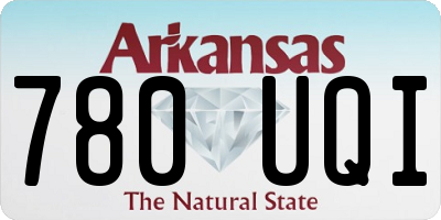 AR license plate 780UQI